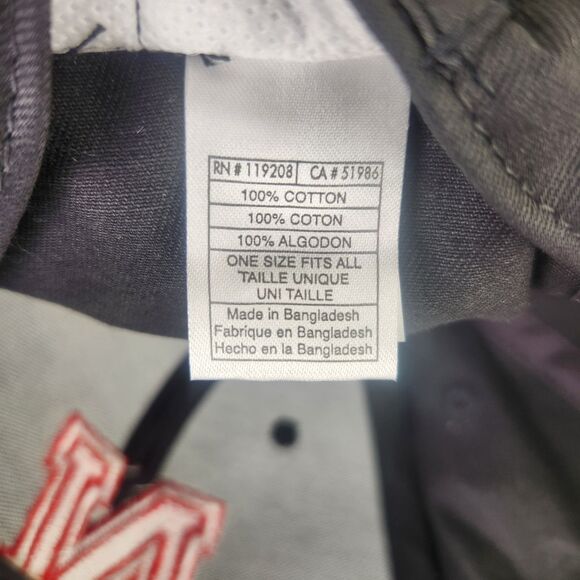 Nebraska Cornhuskers Adidas Big N Strapback Hat Cap Black Red NCAA College Sport - Picture 10 of 11